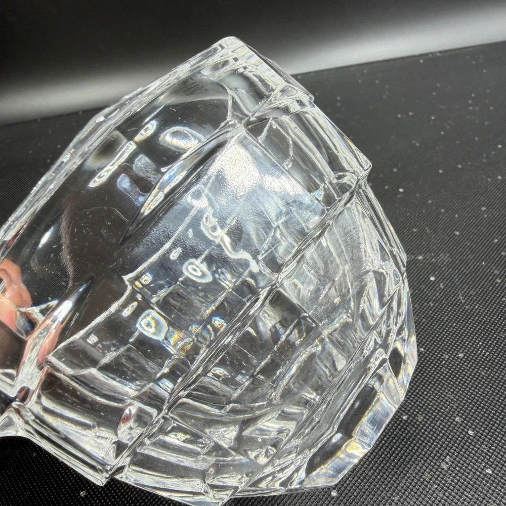 Kosta Boda Opus 1 Crystal Bowl‎ Faceted Glass Votive Nut Dish Swedish Art Glass